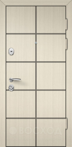 Фото стальная дверь Морозостойкая дверь экошпон беж №328 с отделкой МДФ ПВХ