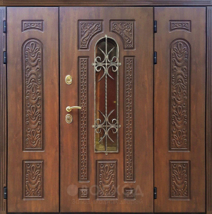 Фото стальная дверь Парадная дверь №384 с отделкой Массив дуба