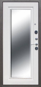 Светлая зеркальная железная дверь №68 - фото №2