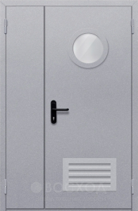 Фото стальная дверь Противопожарная дверь с иллюминатором №23 с отделкой Нитроэмаль