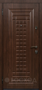 Фото  Стальная дверь Тёмно-коричневая дверь №347 с отделкой МДФ ПВХ